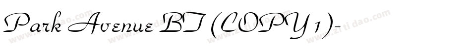 Park Avenue BT (COPY 1)字体转换